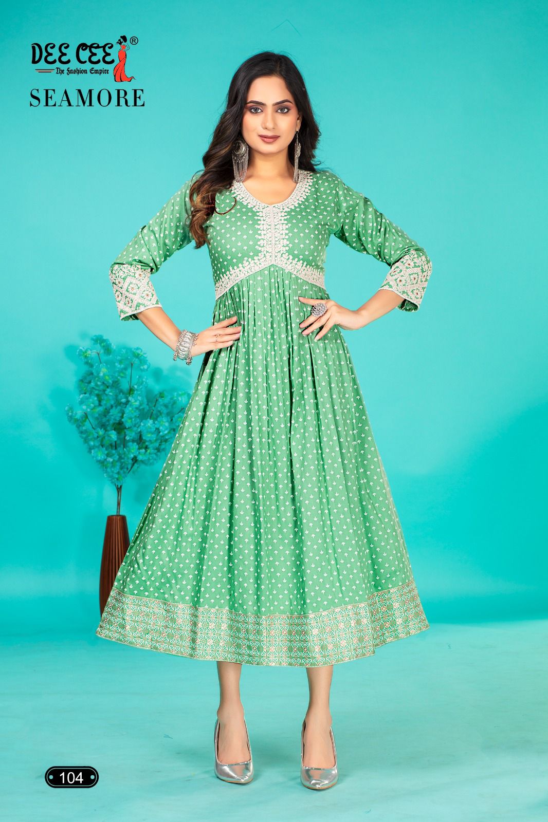 Seamore By Dee Cee Rayon Designer Aliya Cut Printed Kurti Wholesale Online
